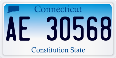 CT license plate AE30568
