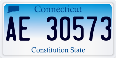 CT license plate AE30573