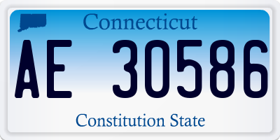 CT license plate AE30586