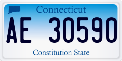 CT license plate AE30590