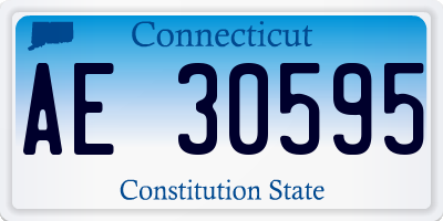 CT license plate AE30595