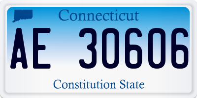 CT license plate AE30606