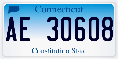 CT license plate AE30608