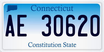 CT license plate AE30620