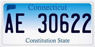 CT license plate AE30622