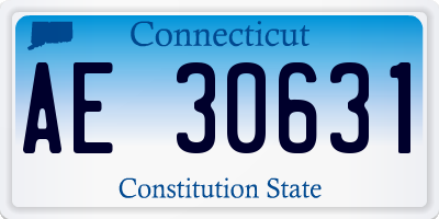 CT license plate AE30631