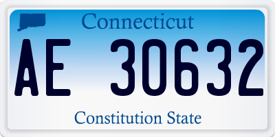 CT license plate AE30632