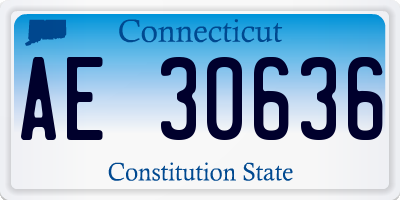 CT license plate AE30636