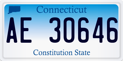 CT license plate AE30646