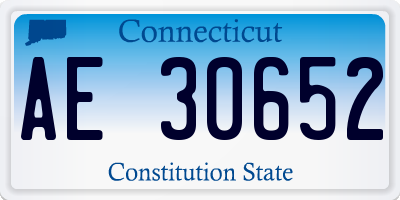 CT license plate AE30652