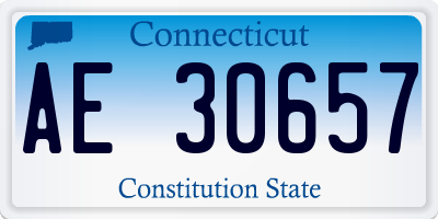 CT license plate AE30657