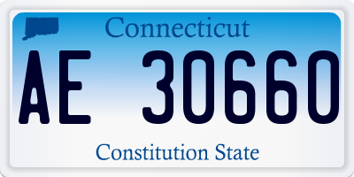 CT license plate AE30660