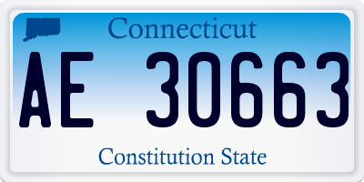 CT license plate AE30663