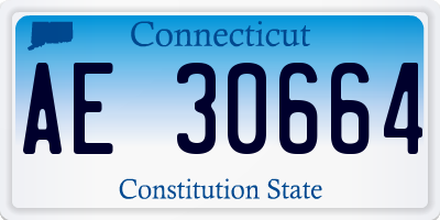 CT license plate AE30664
