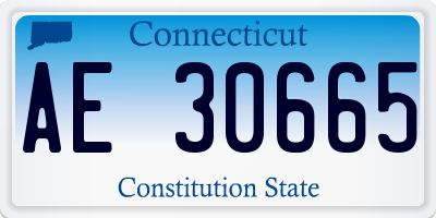 CT license plate AE30665