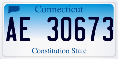 CT license plate AE30673