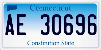 CT license plate AE30696