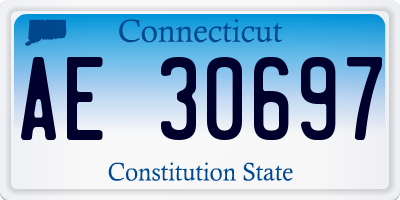 CT license plate AE30697