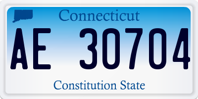 CT license plate AE30704