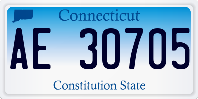 CT license plate AE30705
