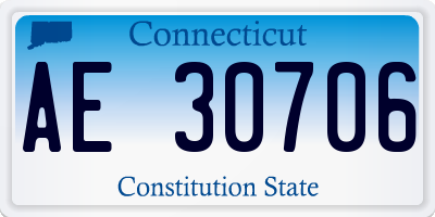 CT license plate AE30706