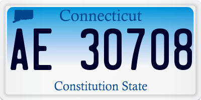 CT license plate AE30708