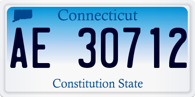 CT license plate AE30712