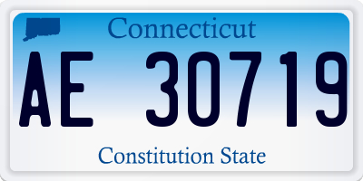 CT license plate AE30719