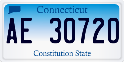 CT license plate AE30720