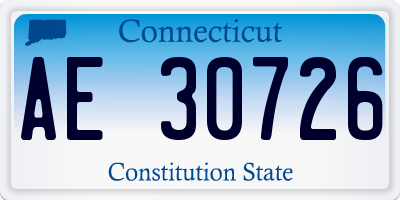 CT license plate AE30726