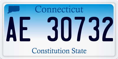 CT license plate AE30732