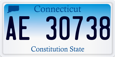 CT license plate AE30738