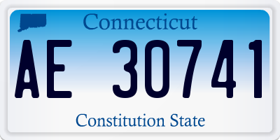 CT license plate AE30741