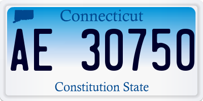 CT license plate AE30750