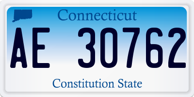 CT license plate AE30762