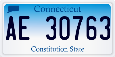 CT license plate AE30763