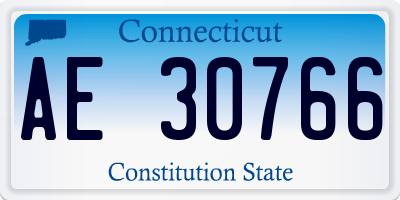 CT license plate AE30766