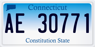 CT license plate AE30771