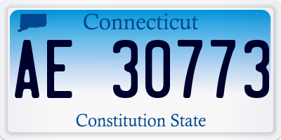 CT license plate AE30773