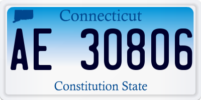 CT license plate AE30806