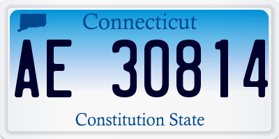 CT license plate AE30814