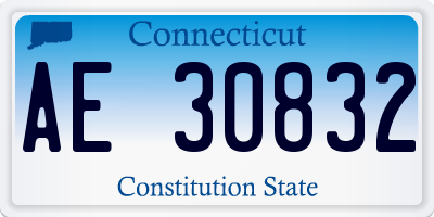 CT license plate AE30832