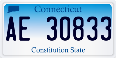 CT license plate AE30833