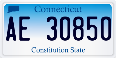 CT license plate AE30850