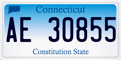 CT license plate AE30855