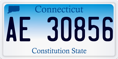 CT license plate AE30856