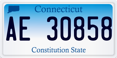 CT license plate AE30858