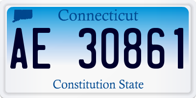 CT license plate AE30861