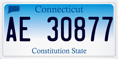 CT license plate AE30877