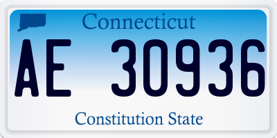 CT license plate AE30936